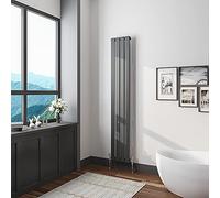 Acezanble Vertical Flat Panel Radiator Anthracite Single 1600x272mm Modern Central Heating Radiators for Bathroom Kitchen Living Room
