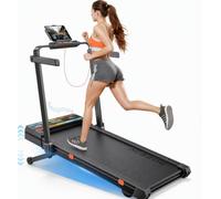 Acezoe Foldable Treadmill for Home with 15% Auto Incline, 6-in-1 Under Desk Walking Pad with Handles, 3.0HP Quiet Motor, 12 km/h Running Machine for Heavy People, Large Running Belt, APP, Speaker