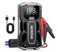 ACEZUK Battery Jump Starter Pack 5000A Car Jump Starter 12V 8-in-1 Car Battery Booster Pack Up to 7.0L Gas & 5.5L Diesel Engines Power Bank with Flashlight,Large Screen,Jump Leads