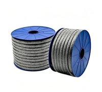 ACFBGFV Pure Flexible Expanded Graphite Braided Gland Packing No Wire Reinforcement, 5/8"（16mm）Square,93 FT Roll High Temp Steam Resistant Packing Rope
