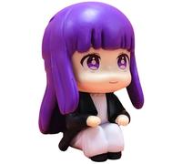 Acfigure Frieren Fern Stark 11CM Figure Anime Beyond Journey End Figures PVC Statue Sitting Posture Cute Version Animation Model for Desktop Decor Display and Gift (Fern)