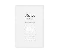 ACFTAIN Bless This House Home Blessing Slogans Famous Quotes Prayer Canvas Wall Art Posters And Prints Room Aesthetic Bedroom Office Decor 12x18inch(30x45cm)