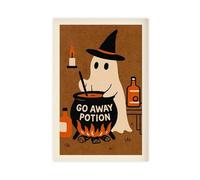 ACFTAIN Funny Halloween Witch Ghost. Scary Autumn Season. Cute Halloween. Suitable for Kitchen Or Bar Canvas Modern Poster Wall Art Prints Paintings Living Room Bedroom Decor 24" L X 36" W