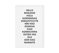 ACFTAIN Hello in Different Languages Education Classroom1 Canvas Wall Art Posters And Prints Room Aesthetic Bedroom Office Decor 24x36inch(60x90cm)