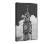 ACFTAIN London Architecture Print, Home Wall Art, Photography Black And White Style Canvas Modern Poster Wall Art Prints Paintings Living Room Bedroom Decor 12x18inch(30x45cm)