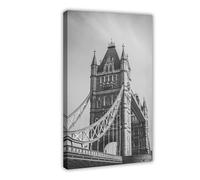 ACFTAIN London Architecture Print, Home Wall Art, Photography Black And White Style Canvas Wall Art Posters And Prints Room Aesthetic Bedroom Office Decor 12x18inch(30x45cm)