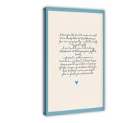 ACFTAIN Love Letters Romantic Literature Quotes - Vintage Book Lovers Handwritten Romantic Jane Eyre Canvas Art Wall Decor Posters Home Bar Restaurant Garage Cafe Logo Gift 20x30inch(50x75cm)