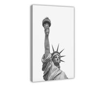 ACFTAIN New York Architecture Photography Black And White Landmark Canvas Wall Art Posters And Prints Room Aesthetic Bedroom Office Decor 16x24inch(40x60cm)