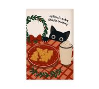 ACFTAIN Official Training Version of Cookie Thief Fun Christmas Cat Canvas Art Wall Decor Posters Home Bar Restaurant Garage Cafe Logo Gift 24x36inch(60x90cm)
