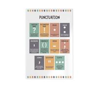 ACFTAIN PUNCTUATION Printable Wall Grammar Chart for Schools, Classroom Aids, Educational Poster Canvas Art Wall Decor Posters Home Bar Restaurant Garage Cafe Logo Gift 16x24inch(40x60cm)