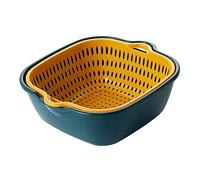 Acfthepiey Baskets Fruit Washing Basket Multifunctional Drain Basket Stackable Sinks Kitchen Colander Set for Draining C