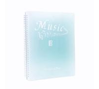 Acfthepiey Sheet Music Folder, 40 Pages, Sheet Music/Holder,Fits Letter Size A4, Choir Folder Easy to Use,Gradient Emerald Green