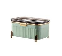 ACGrade Modern Square Plastic Tissue Box Cover, Dark Green, Light Green, Polished Finish