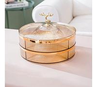 ACGrade Snack serving tray,Divided serving tray with lid,Stackable divided serving tray,Suitable for candy,snacks,nuts