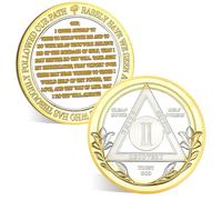 ACGZQY 2 Year Sobriety Chips - Flowers Triplate AA Coin and Medallion Addiction Recovery Token Sobriety Coin Alcoholics Anonymous Sober Coins Sobriety Gifts for Men Women