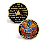 ACGZQY 3 Year Sobriety Coin - Rainbow Valley AA Chips and Medallions - Balloon Valley of Hope Sobriety Chip AA NA Sober Anniversary Token Inspirational Gifts Alcoholics Anonymous Addiction Recovery