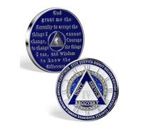 ACGZQY 4 Year Sobriety Chip - Dazzling Rhinestones Triplate AA Coin and Medallion Sobriety Coin Recovery Chips Sober Anniversary Token Sobriety Gifts Alcoholics Anonymous Recovery for Men Women