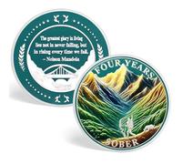 ACGZQY 4 Year Sobriety Coin - Original Sunlight Mountains Sobriety Chip Reborn from Storm AA Chips and Medallions Sober Token AA NA Alcoholics Anonymous Sobriety Gifts