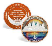 ACGZQY 7 Year Sobriety Coin - Original Neon City Reborn Sobriety Chip Reborn from Storm AA Chips and Medallions Sober Token AA NA Alcoholics Anonymous Sobriety Gifts