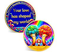 ACGZQY Forever Thankful Coin - Family Tree Coin for Mom and Dad - Parent Appreciation Token - Thank You Mom & Dad Appreciation Gift for Mother’s Father’s Day Anniversaries from Daughter Son
