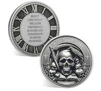 ACGZQY Memento Mori Coin - Skull Memento Vivere Coin Stoic EDC Challenge Coin for Daily Practice - Enjoy Life Today Inspirational Motivational Reminder Token Stoicism Gifts