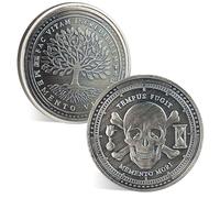 ACGZQY Memento Mori Coin - Tree of Life Memento Vivere Coin Skull Stoic Reminder Sobriety Token DEC Cool Recovery Medallion Gifts