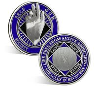 ACGZQY Na Medallion - 5 Year Hand of Hope Na Sobriety Chip Reborn NA Medallions Sober Coin Narcotics Anonymous Recovery Addiction Token NA Gifts
