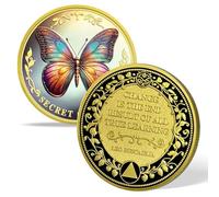 ACGZQY Sobriety Chip - Rainbow Butterfly AA Coin and Medallion Sobriety Coin Vintage Recovery Chips Sober Anniversary Token Sobriety Gifts NA Alcoholics Anonymous Recovery (Gold)