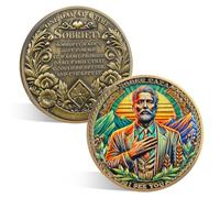 ACGZQY Sobriety Chip - Sunlight Father AA Coin and Medallion One Day at a Time Sobriety Coin Recovery Chips Sober Anniversary Token NA Alcoholics Anonymous Sobriety Gifts for Fathers