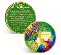 ACGZQY Sobriety Coin - 9 Month Artsy Butterfly Tree of Life Sobriety Chip AA Coin and Medallions Sober Token Narcotics Alcoholics Anonymous Recovery Gifts