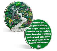 ACGZQY Spring Sobriety Coin- Recovery Seasonal Landscapes AA Chips and Medallions Sobriety Chip Sober Token Narcotics Alcoholics Anonymous Recovery Gift