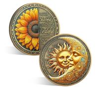 ACGZQY Sunflower Blessing Sobriety Chip - Sunlight Affirmation AA Coin and Medallion - Recovery Addiction NA AA Sober - Celebrate Living Clean Narcotics Alcoholics Anonymous Gifts