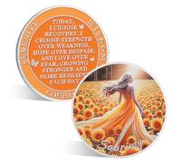 ACGZQY Sunflower Hopeful Sobriety Coin - Inspirational Sober Woman AA Coins and Medallions Recovery Token Sobriety Chips - New Beginning NA AA Sobriety Gifts