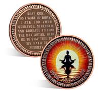 ACGZQY Sunlight Sea Meditation Coin - Sobriety Coin - Awakening Sobriety Chip AA Coin and Medallions Inspirational Sober Recovery Prayer Token Narcotics Alcoholics Anonymous Sobriety Gifts