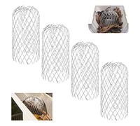 ACHANFLY 4 Pcs Gutter Mesh Guard Aluminum Gutter Leaf Guard Wire Gutter Guard Downpipe Expandable Drain Pipe Cover Gutter Traps for Downspout Debris Mud Moss and Leaves Muck