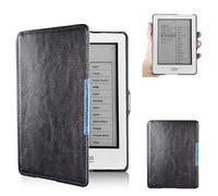 Achard Kobo Glo 6" Model:N613 E-reader PU Leather Cover - Auto Sleep/Wake (Black) - Office, Study, Film Viewing