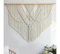 Achart Triangle Macrame Wall Hanging - Boho Wall Art - Large Wall Decor for Bedroom