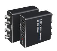 ACHAVE SDI to HDMI Video Converter, 4 sdi Input and 4 hdmi Output,4 in 4 Out,Black, Multi-Format Support, HD-SDI/3G-SDI Input, 1080p@60Hz Resolution, Long Distance Transmission