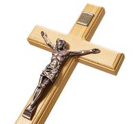 ACHIBANG Catholic Crucifix Wall Cross - 12 Inch Wooden Jesus Cross for Wall, Faithful Christian Cross Wall Gift for Prayer Room, Home, Confirmation or Easter