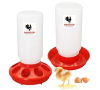 Achicklead Chick Feeder and Waterer Set - Automatic 1L Chicken Feeder and Waterer for Baby Chicks, Ducks, and Quail - Brooder Starter Kit & Chicken Coop Supplies