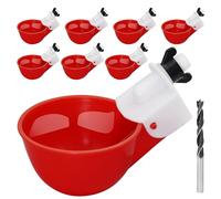 Achicklead Chicken Waterer Cups,8 Packs Automatic Chicken Water Feeder Suitable for Chicks, Duck, Goose, Turkey and Bunny | Poultry Water Feeder Kit