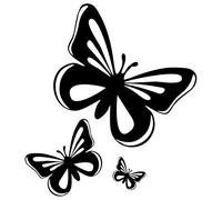 AchidistviQ Waterproof Butterfly Car Styling Stickers Window Bumper Vehicle Decal Decor Black