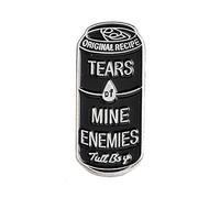 AchidistviQ Women Men Can Shape Enamel Tears of Mine Enemies Lapel Button Pin Badge Brooch Black