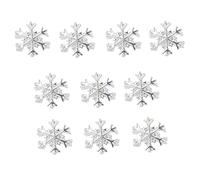 Achieve Gorgeous Looks With 10pcs Delicate Snowflake Adornments Exquisite Decorations