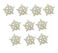 Achieve Gorgeous Looks With 10pcs Delicate Snowflake Adornments Exquisite Decorations