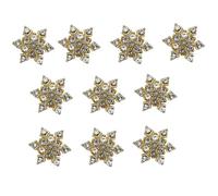 Achieve Gorgeous Looks With 10pcs Delicate Snowflake Adornments Exquisite Decorations