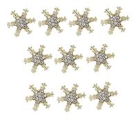 Achieve Gorgeous Looks With 10pcs Delicate Snowflake Adornments Exquisite Decorations