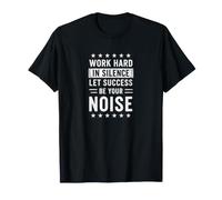 Achieve in Silence Success Noise Grunge Design T-Shirt