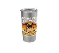 Achieved Deep Peace It Sounds Like Snoring Its Peace Pug Stainless Steel Insulated Tumbler