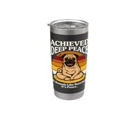 Achieved Deep Peace It Sounds Like Snoring Its Peace Pug Stainless Steel Insulated Tumbler